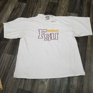 Florida State Seminoles Tee Shirt T-Shirt Large 100% Cotton by Wolf Vintage